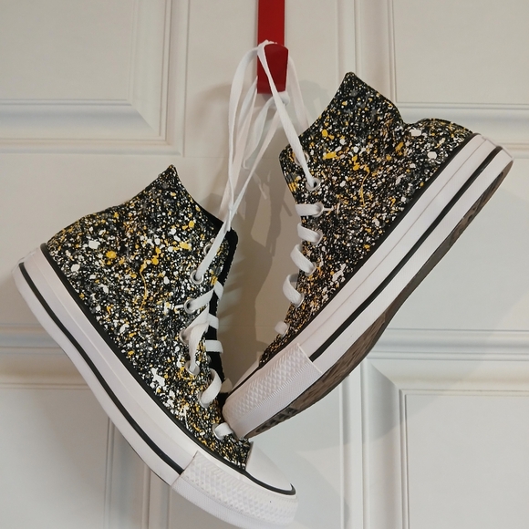 Coverse Chuck Taylor Amarillo ALL*STAR splatter pattern high tops - Picture 3 of 3